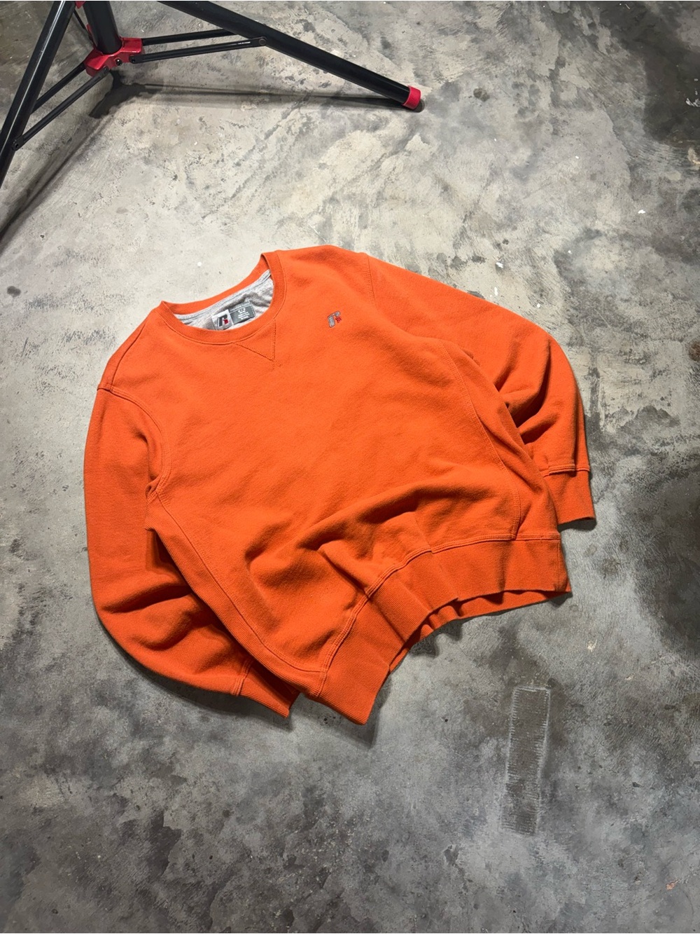 Russell Athletic Bright Orange Crewneck Sweatshirt